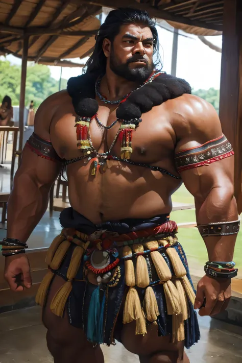 ,big muscle, ancient samoa warrior 