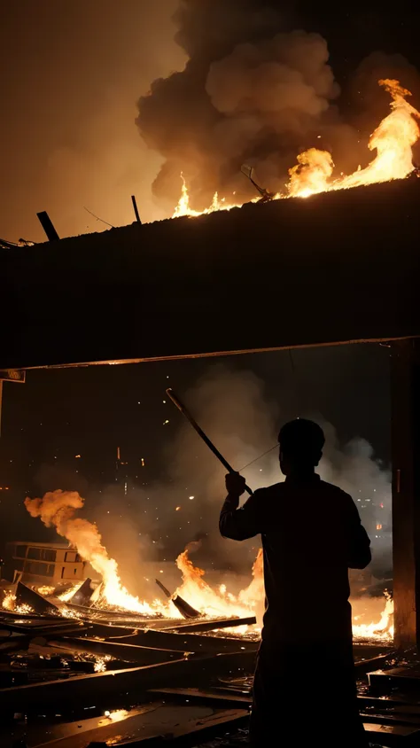 Where violence is going on in Bangladesh, fires are burning everywhere, Muslims are excited and vandalizing everything