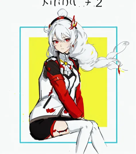 a cartoon picture of a woman with a white hair and a red jacket, inspired by Puru, female protagonist 👀 :8, inspired by Akihiko Yoshida, echo from overwatch, inspired by Luma Rouge, cushart kenz, akihiko yoshida!, high quality fanart, ryuko matoi, persona ...