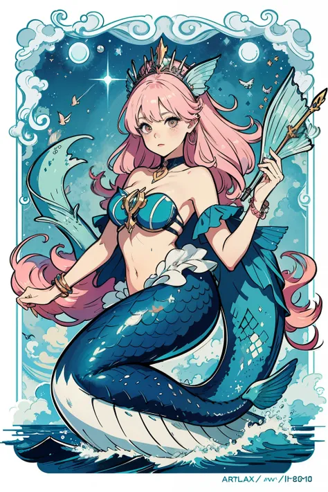 Pink tailed mermaid, Concept art by Kamagurka, pixiv Contest Winner, Sequential Art, artstation On pixivトレンド, Marine Siren, On pixiv, Digital art on Pixiv, Popular on pixiv, On pixiv Top Rated, Goddess of the Sea, Goddess of the Sea, pixiv daily ranking,Pi...