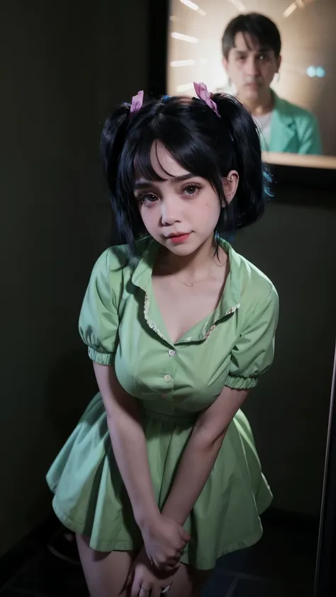 cute melanie martinez as a very cute anime character, cartoon character, unreal engine warm interior lighting art station detail...