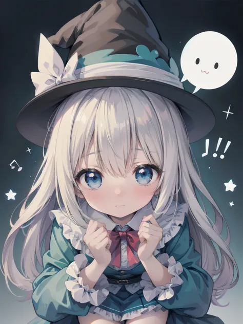 🎶, (🧙‍♀️), ✡, ✨(black hat), , Alice in Wonderland, Alone, very beautiful, cute, adorable, embarrassed, alone, blue eyes, white skin、look at viewer、looking up,kawaiitech, pastel colors, kawaii, cute colors,Alice in Wonderland, alone, very beautiful, cute, a...