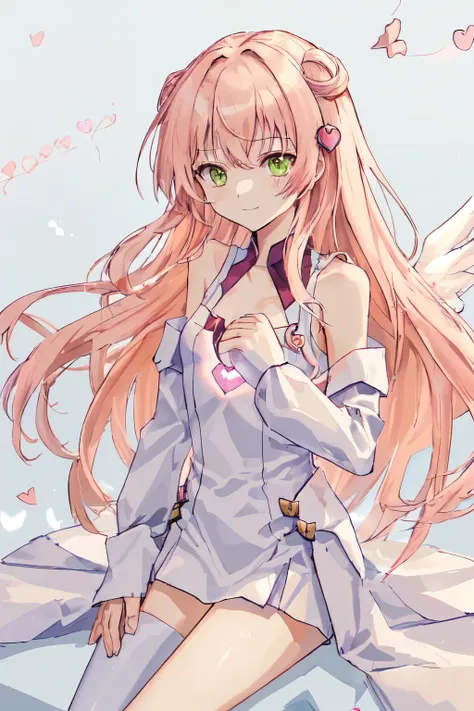 1_girl, (anime, kawai:1.6), (masterpeice, best_quality, clean:1.8), (virbrant:1.3), (sky_background:1.2), (cute, wholesome, young:1.8), (delicate, extremely_delicate, beautiful, thin:1.8), (girlfriend, angel:1.5), (green_eyes:1.8) (long_hair, blond_hair:1....