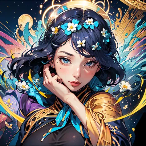 Beautiful woman, Adult female, (View your viewers), break ((masterpiece)), ((Highest quality)), ((Intricately detailed)), ((Surreal)), break color full, God's Rays, Ray Tracing, Beautiful details in the eyes, Very detailed, Wet, Oiled, break 2girls, Co...