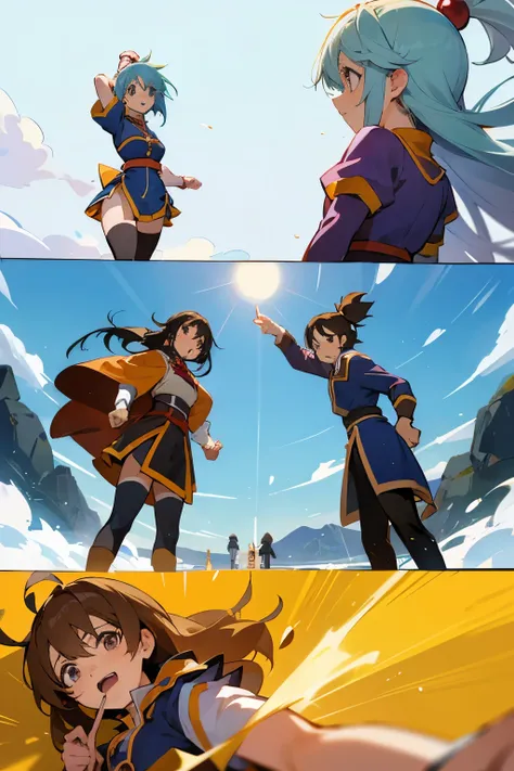 The four members of KonoSuba