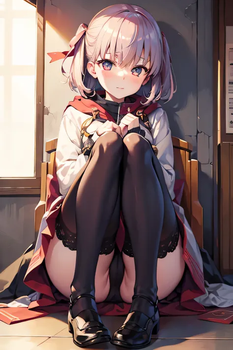 solo、Mash from Fate, sit、machine、stockings、Feet crossed、Feet together、Lewd Eyes、Illustration