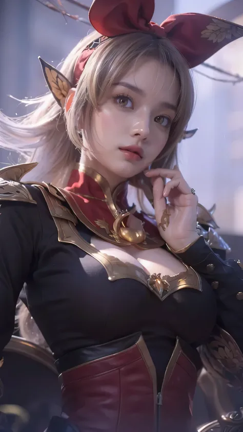 Best quality, masterpiece, detailed skin texture, detailed clothes texture, detailed face, super detail, 8k, intricate detail,1 girl, The color doesnt change, beautiful girl, breast cleavage, yellow gergeous eyes