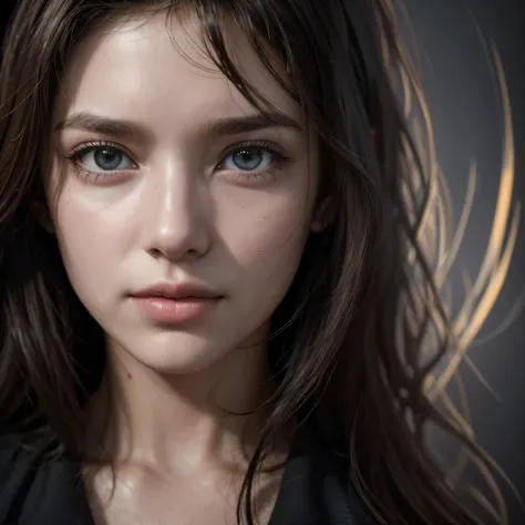 a close up of a woman with long hair and blue eyes, accurate ultra-realistic faces, ultra-realistic faces, 8k portrait rendering, soft portrait photographed in 8k, ultra-realistic faces, beautiful photorealistic face, hyper realistic digital painting, beau...