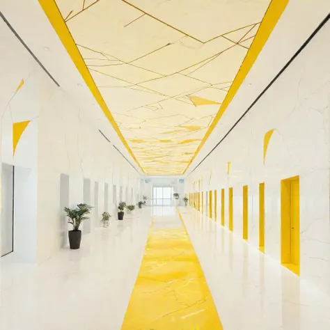 Perfect White-Yellow Heavenly Building - SDXL