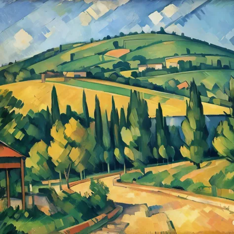 Cézannes paintings、landscape