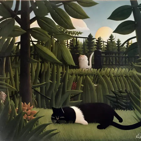 Henri Julien Félix Rousseau style、The style of Henri Rousseau、Cat