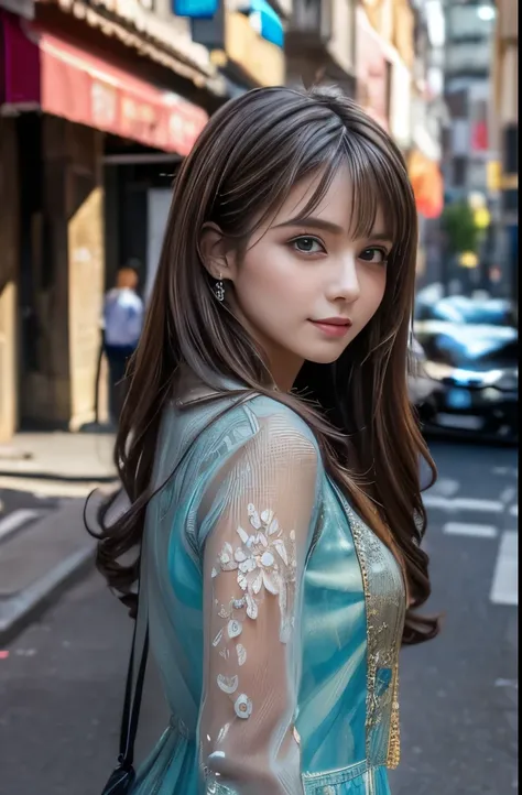 (masterpiece, Highest quality, Super detailed: 1.6), 8k Raw Photo:1.5, (single, 1 person, sexy mana, Beautiful attention to detail: 1.2), city, street, cute, Different world.