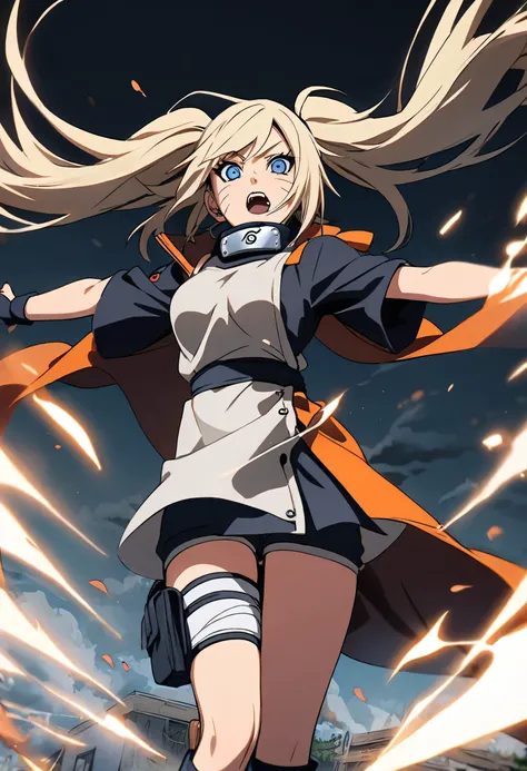 naruto girl, female focus, twintails