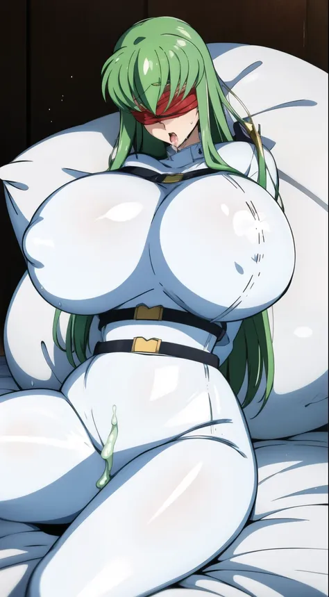 masterpiece, 1 person々, One person々in,10代の若者1 person々, 
Tsumasaky] c.c. - code Geass ,Big Breasts , Mature Woman,Sharp eyes, Green Hair,Long Hair,Pink eyes, Empty Eyes LoRA / Hollow / Hypnotic suggestion,Collapse on the bed,Red Bet,Thick thighs, Hypnotic P...