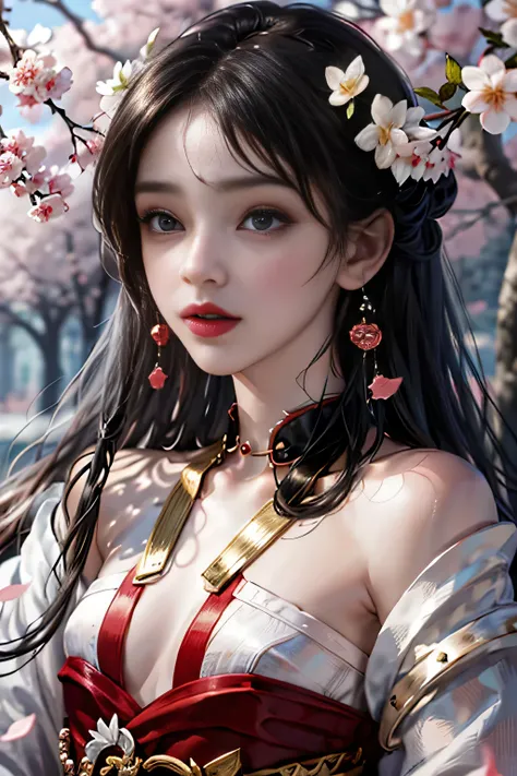 (girl walking along cherry blossom trees),highest quality、High resolution、Super detailed、masterpiece、(Live shooting:1.5)、genuine:1.5、photogenuineistic:1.5、very delicate and beautiful、small details、1 female、Early 20s、(super beautiful)、(beautiful face:1.5)、(...