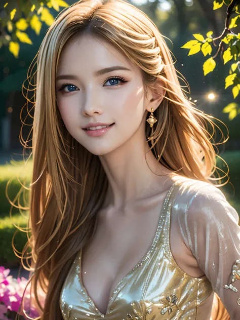 (Highest quality,Very detailed,Photorealistic:1.37),Bright and vibrant colors,Studio Lighting,Playful expressions,Stylish makeup,Long blonde hair fluttering in the wind,Captivating eyes,Glossy Lips,Sexy pose, Diva, stage, Confident、Captivating smile,Posing...