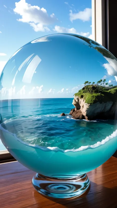 Ocean in a glass ball