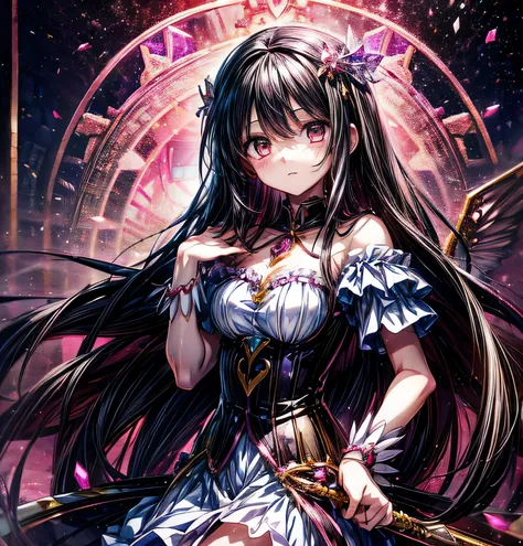 Madoka Magica　　Soul Gem Corruption　　beautiful girl　Magical girl　Homura Akemi　Black Hair　long hair