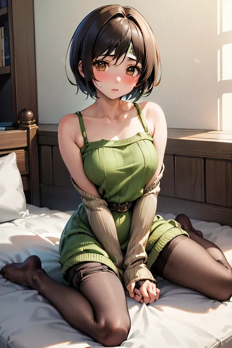 (highest quality:1.1), (masterpiece:1.4), (absurd:1.0), 
one girl, yuffie kisaragi、brown hair、short hair、medium chest、looking at...