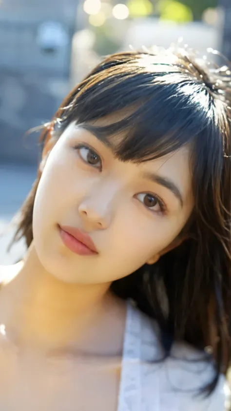 Memory correction:255, Everything modern:1.66, Cute Japanese Women Photos, smile:1.78, 20-year-old, Oil for straight, one-length hair&Hair balm:1.55, (photo Realistic:1.4), (hyper Realistic:1.4), (Realistic:1.3), (Smoother lighting:1.05), (Improving the qu...