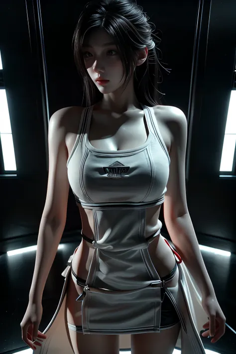 Masterpiece,Game art,The best picture quality,Highest resolution,8K,(A bust photograph),(Portrait),(Head close-up),(Rule of thirds),Unreal Engine 5 rendering works,
20 year old girl,Short hair details,With long bangs,(white hair),red eyes,Elegant and elega...