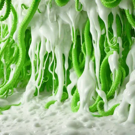 Green Tentacles White Slime - SDXL