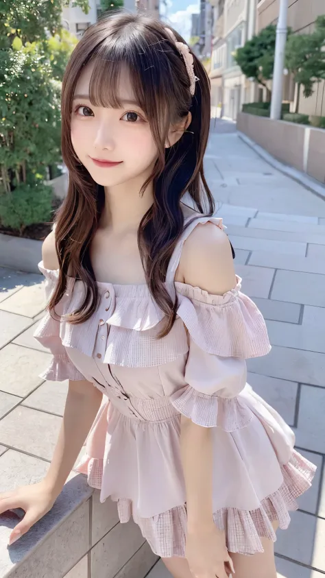 one person, High resolution, High resolution, Long Hair, Gauze, smile, bangs, Bangs between the eyes, Very Long Hair, High resolution, masterpiece, Anatomically correct, accurate, Winner of numerous awards, 最High quality, detail, Damaged, High detail, High...
