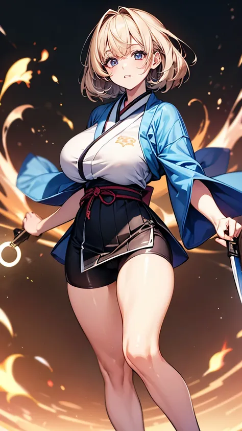 （Very delicate and beautiful：1.2）super model,,Beautiful breasts,voluptuous,【bike shorts】,,【3girls】,,Highest quality, High resolution, 8k,mini skirt,Japanese style,knife,Blue Flame.magic circle.