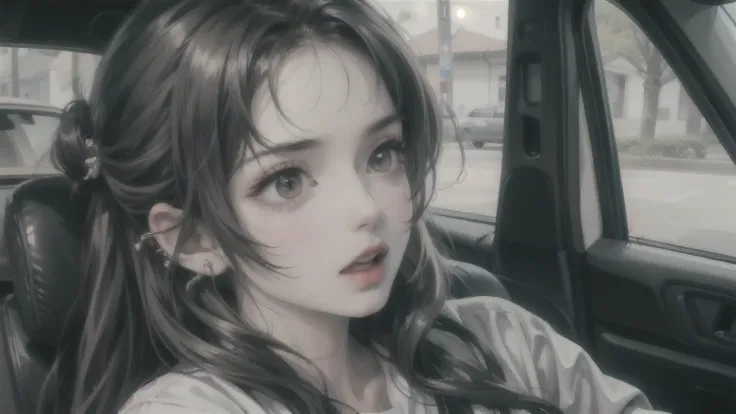 Full scene of a beautiful girl being tied up inside a cramped minivan with ear-piercing screams, made the two kidnappers dizzy.