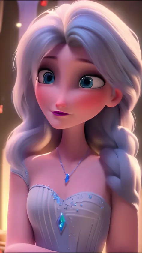 elsa, (perky breasts), (((small breasts))), smirk:1.2, beautiful blue eyes, (perfect iris’s), depth of colour to her eyes, blond...