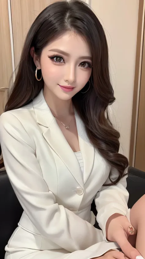 ((Highest quality, Tabletop, Ultra-high resolution、The most complex and detailed depiction))、Natural light、(spring-like clothes)、(Beautiful woman:1.1)、(Long Wavy Hair:1.05), (Accurate anatomy:1.1)、Glasses、Colored contact lenses、Perfect Makeup、Natural Lip、H...