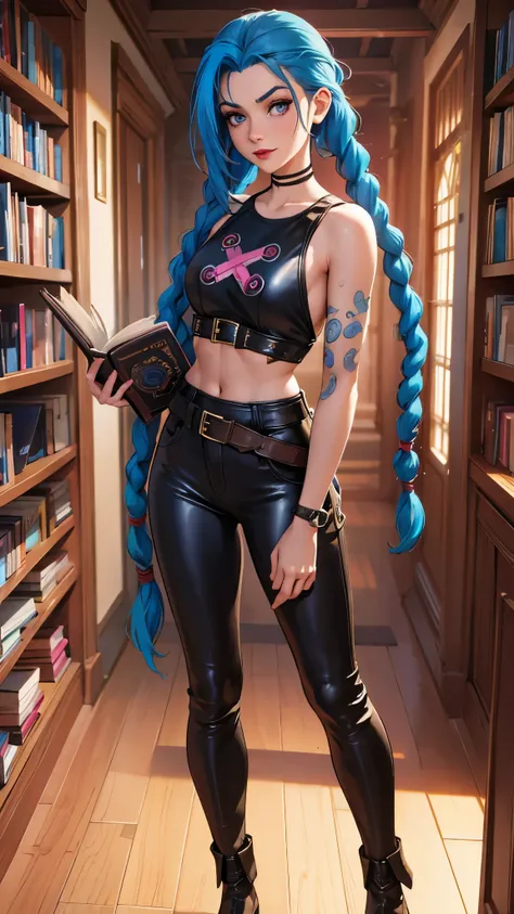 blue haired girl, book, arcanum, red-lips, arcanum. book, girl with twin braids and blue color., book, arcanum, book de arcanum,...