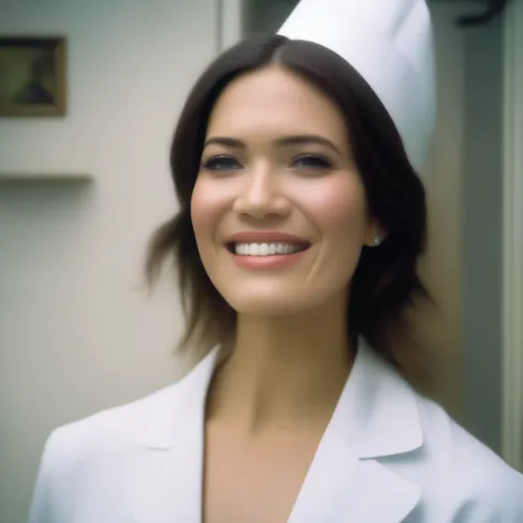 (masterpiece, best quality:1.2), 1girl, solo mandy moore as a sexy nurse