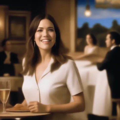 (masterpiece, best quality:1.2), 1girl, solo Mandy Moore as a sexy waitress