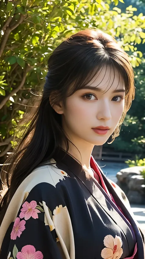 (8k, Top quality, Masterpiece:1,2), (Realistic, Photorealistic:1. 37), Super-detailed, One girl,), (Highly detailed), (Detailed and beautiful eyes), (Top quality), (Super-detailed), (Masterpiece), (Detailed face), Female ((1)), Hair ((black, waves, length)...