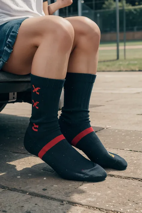 Non-slip sock with the name JH SPORT