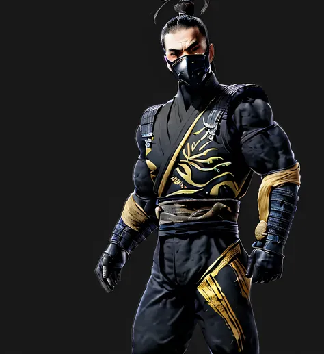 full body, military ninja, takeda mortalkombat 1, mortalkombat 1, military, to see the full body, full body with legs, bulletproof suit, full body, front view, T-pose