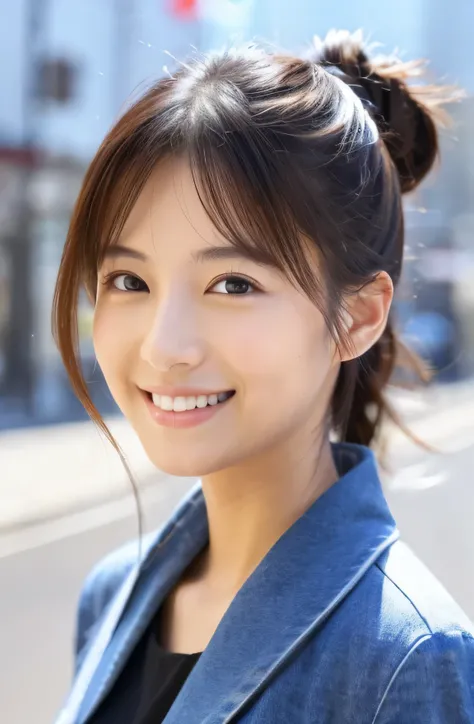 ((Highest quality)), ((masterpiece)), (detailed),Perfect Face,Japanese,woman,white,Facing forward,Very smiling,cute