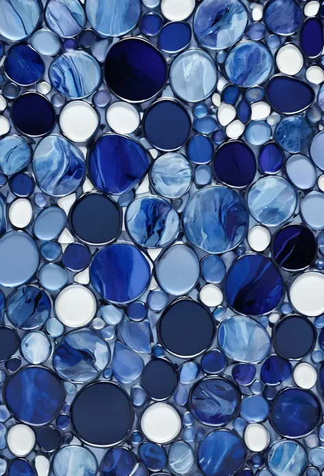 abstract glass pattern, indigo, marbel