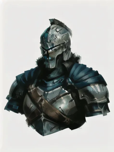 rpp, portrait of a big and tanky knight wearing full helmet,  illustration, concept art, in the style of greg rutkowski , face i...