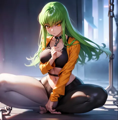 ((1girl)),((alone)),C.C., ( Code Geass),(masterpiece), (best quality), (ultra detailed), (best illustration), (best shadow), (absurdities), sharp focus , cowboy shot, atmospheric perspective, depth of field, dynamic posture, ((looking at viewer)), medium b...