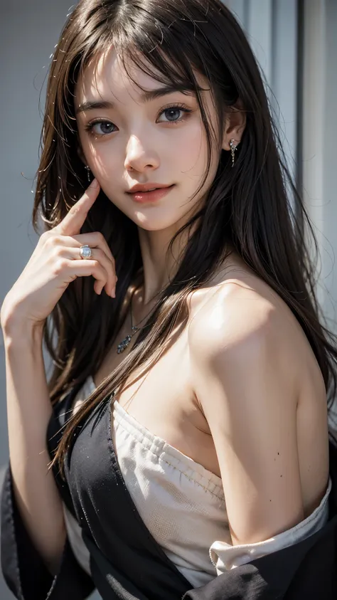 (Beautiful Woman Photo)
(Mastepiece:1.3)Beautiful Japanese girl,((Fine Jewelry,necklace,ring,Earrings)),((Smile)),Beautiful face,(Lifelike face),Beautiful delicate eyes,((One-piece dress)),Realistic eyes,Beautiful skin,Realistic skin texture(Real Skin)Radi...