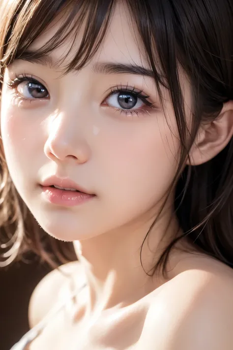 (cry)、Cute Girl、Highly detailed face、Attention to detail、double eyelid、Beautiful thin nose、Sharp focus:1.2、beauty:1.4、(short hair)、Pure white skin、Highest quality、masterpiece、Ultra-high resolution、(Realistic:1.4)、Highly detailed and professional lighting、b...