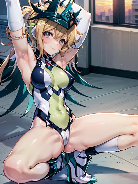 (Extremely detailed CG), (Highest quality),(full body)，(( Spread your legs，Strike a Pose)),1 teen_girl,alone, Akatsuki Kirika，symphogear，Perfect Face,  Glowing Skin, Glowing Skin, Wide Hips,Tight waist,Knee-high boots，Elbow Bag,1 girl, Long Hair, Big Breas...