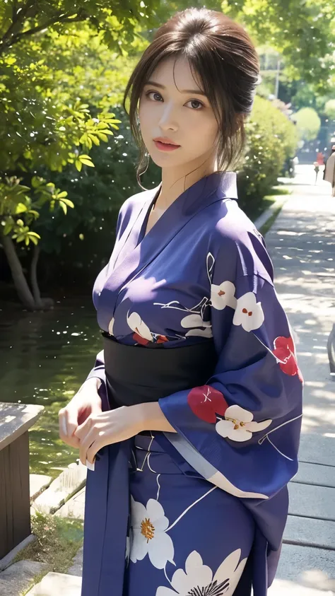 (8k, Top quality, Masterpiece:1,2), (Realistic, Photorealistic:1. 37), Super-detailed, One girl,), (Highly detailed), (Detailed and beautiful eyes), (Top quality), (Super-detailed), (Masterpiece), (Detailed face), Female ((1)), Summer season, Hair ((Black,...