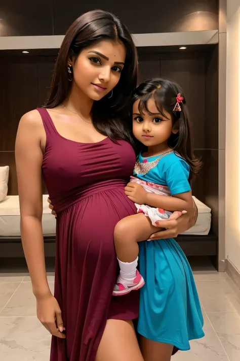  12 years cute  beautiful  face with hot indian super bowl girl only with his  4  years    cute little beautiful   baby  pic with pregnant with stylish colour full modern trending  hot sexy dress with hot full size romantic hot moody pic