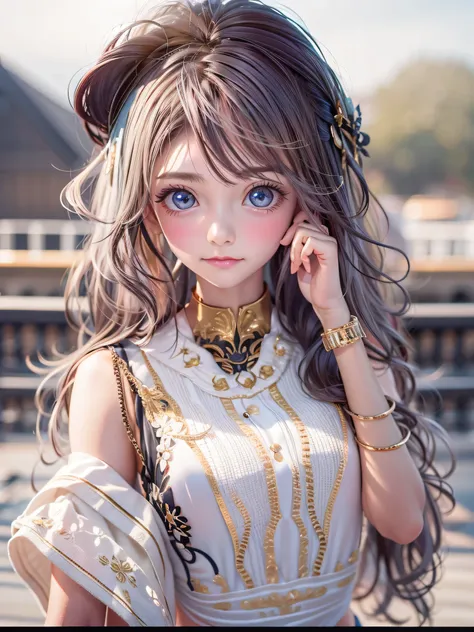 One Girl，(1人のとてもcute:1.3)，masterpiece，Highest quality，High resolution，Symmetrical，Straight，Photorealistic，RAW Photos，Ray Tracing，Physically Based Rendering，beautiful girl，(:1.3)，cute，Big eyes，(detailed pupils:1.2)，(The face is facing straight ahead:1.3)，Bo...