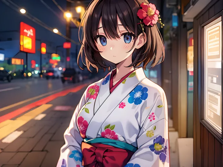 On a summer night, my yukata is disheveled and my skin is showing