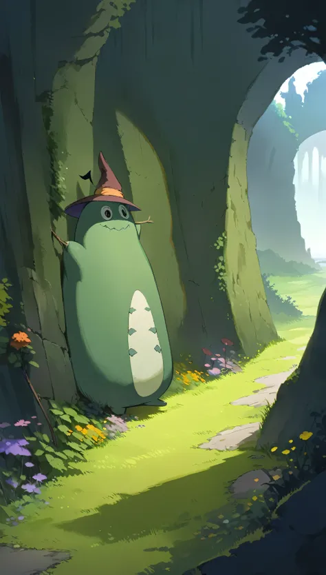 ultrawide landscape aesthetic,Studio ghibli inspired aesthetic, No People ,Witchy room
