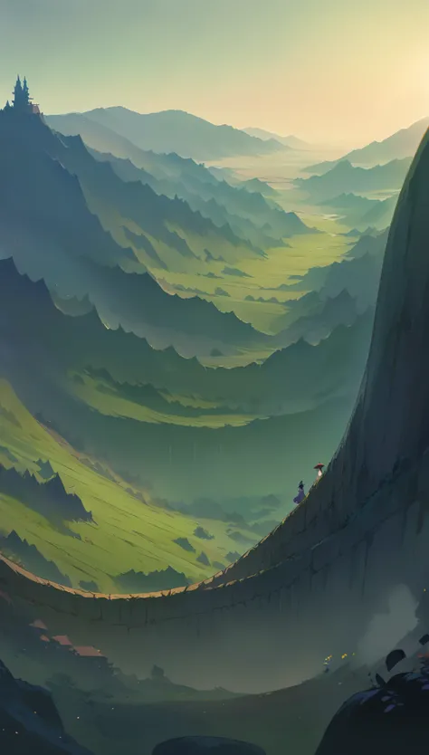 ultrawide landscape aesthetic,Studio ghibli inspired aesthetic, No People ,Witchy room